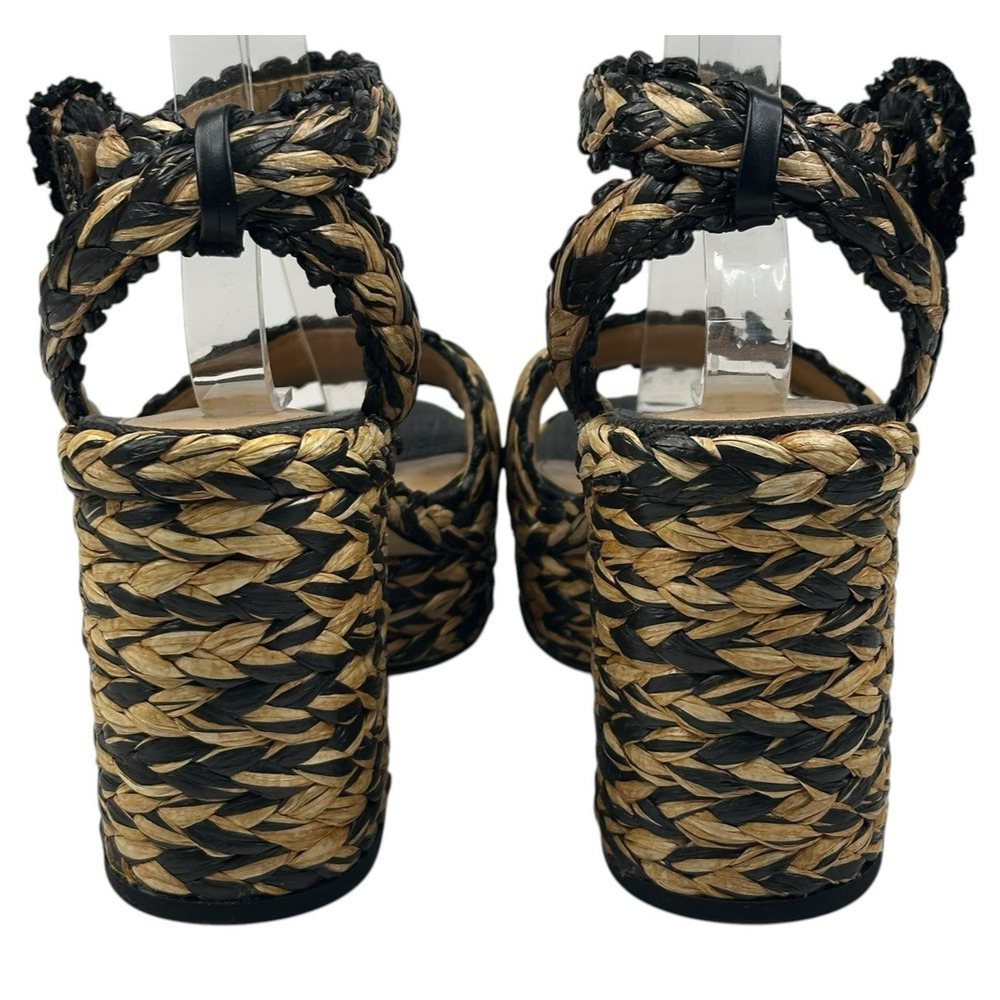 Sam Edelman Iliana Platform Sandal Womens 7.5M Woven Raffia Ankle Strap New $170 - Picture 4 of 10